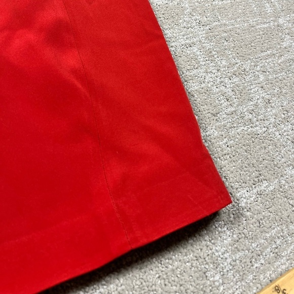 Vintage Ralph Lauren Black Label 100% Silk Red Shift Cocktail Dress Size 10 - Picture 12 of 14